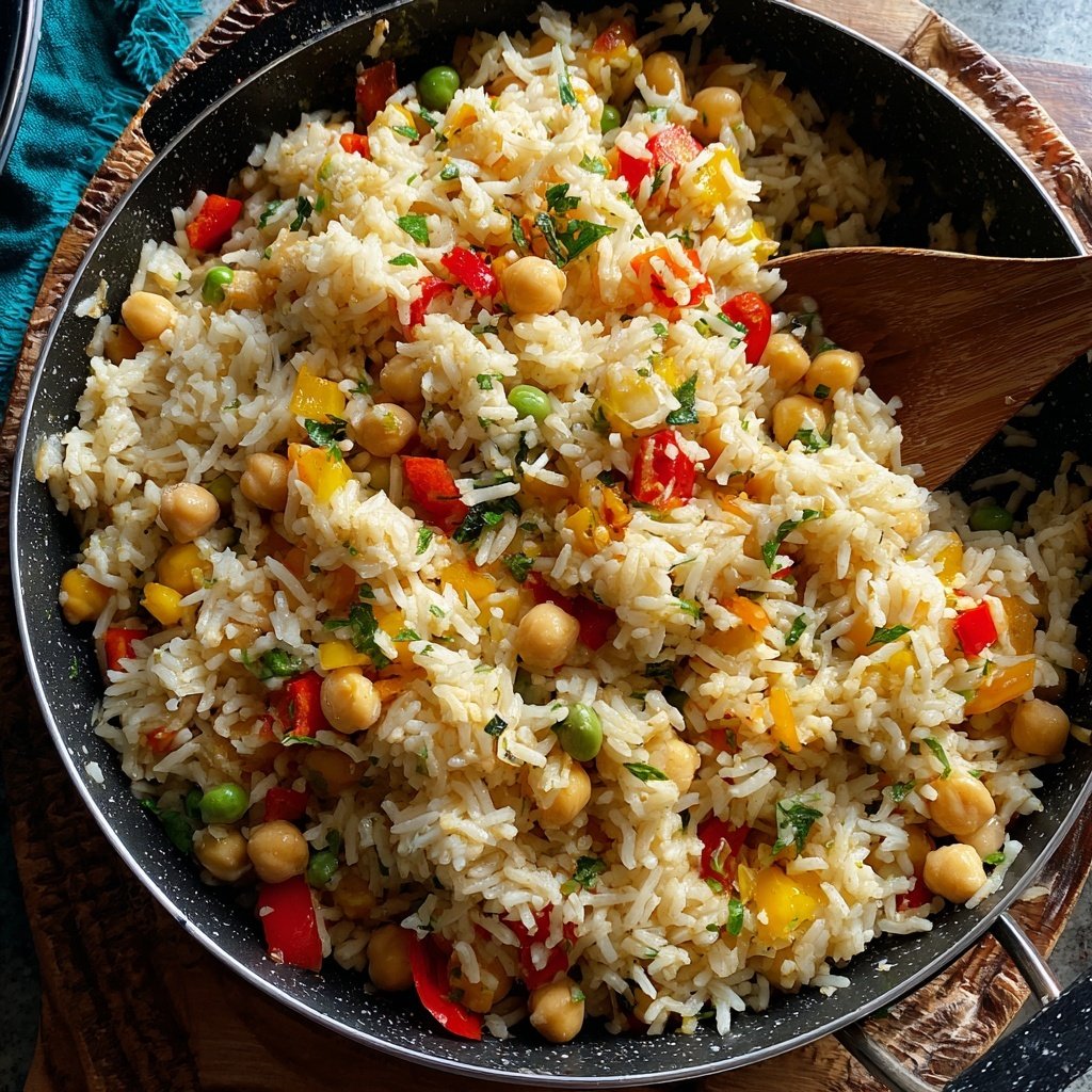 Jamaican Coconut Chickpea Rice Skillet
