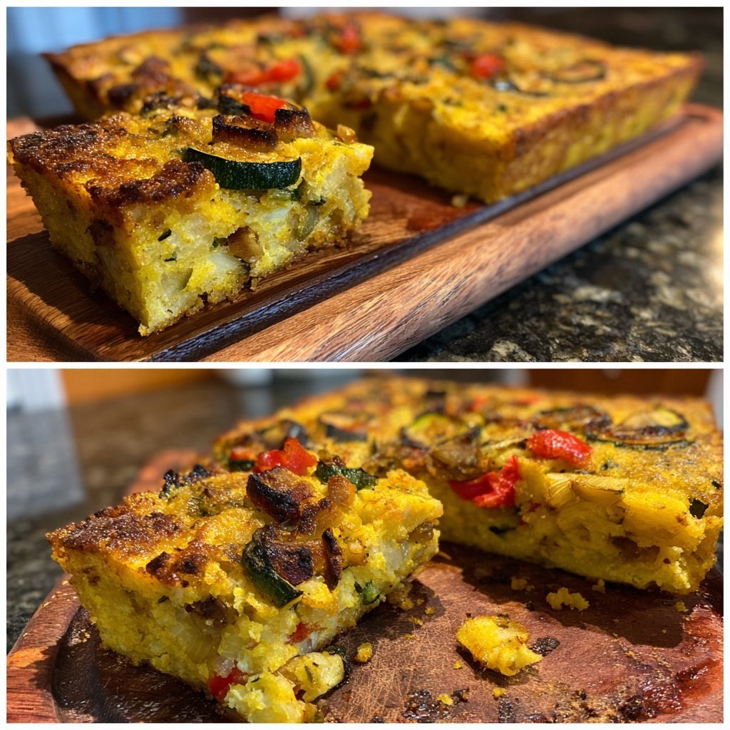 Crispy Polenta Veggie Squares