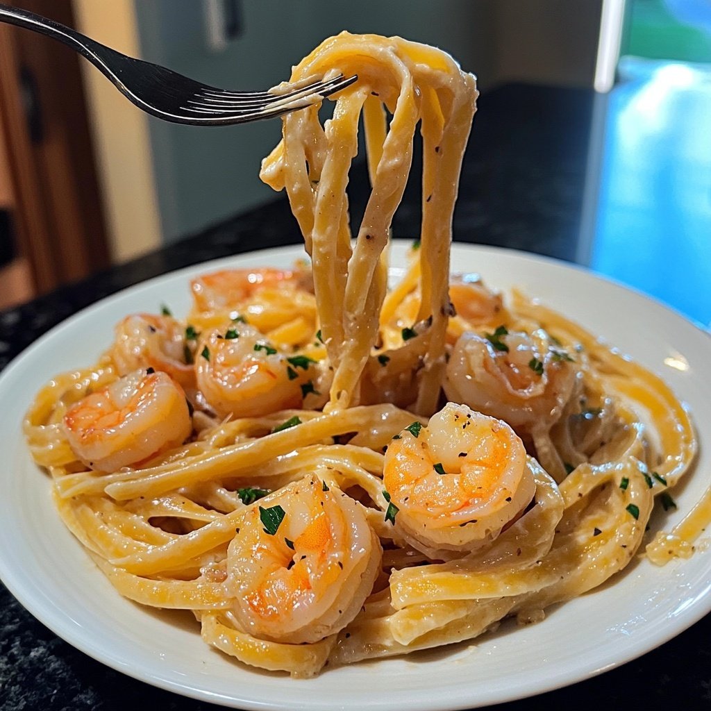 15-Minute Garlic Shrimp Pasta