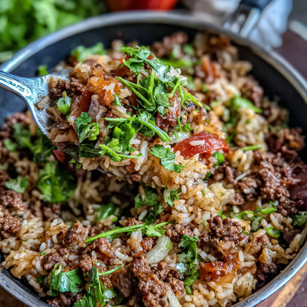 Ground Beef Taco Rice Skillet
