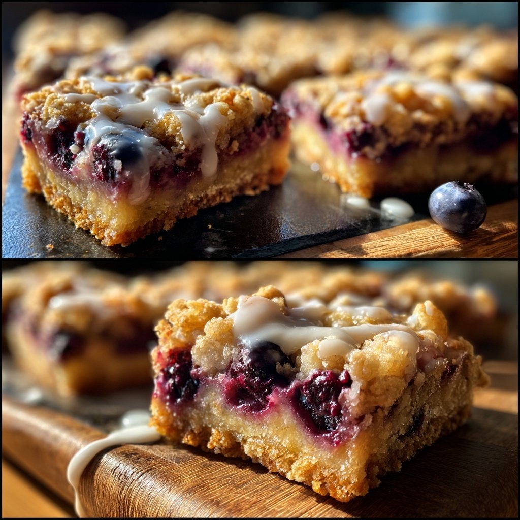 Blueberry Lemon Oat Squares