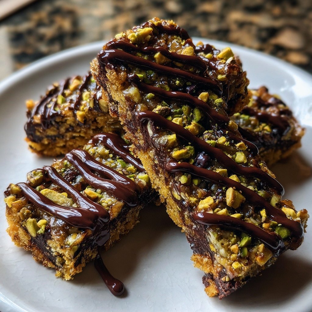 Chocolate Pistachio Snack Bars