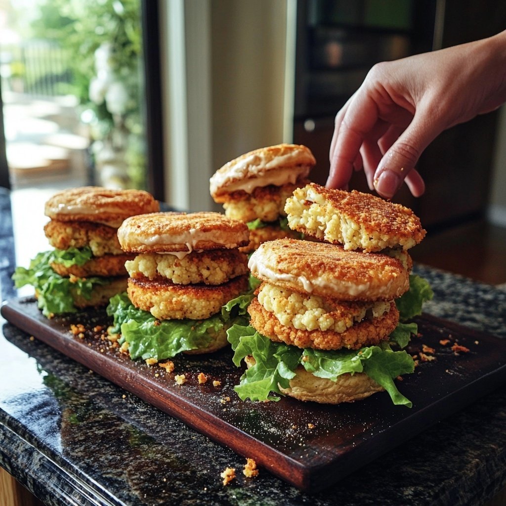 Sliders with Crispy Cauliflower
