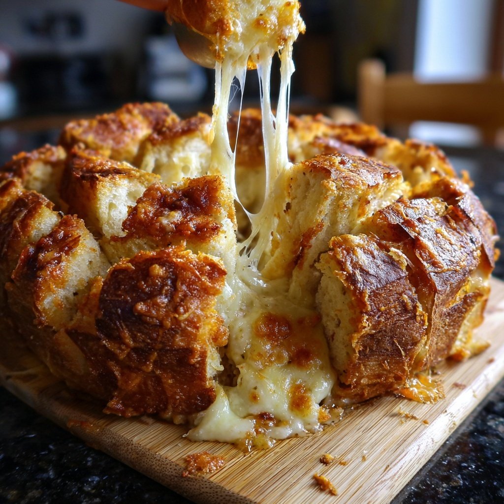 Super Bowl Party Food Cheesy Pull Apart Bread