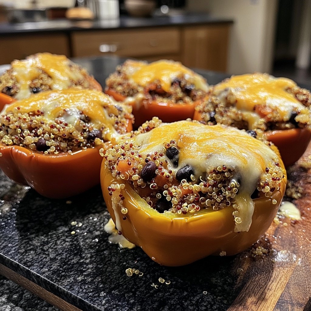 Valentine Dinner Stuffed Bell Peppers