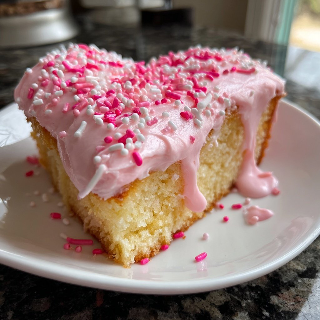 Mini Heart Cake with Vanilla Sponge