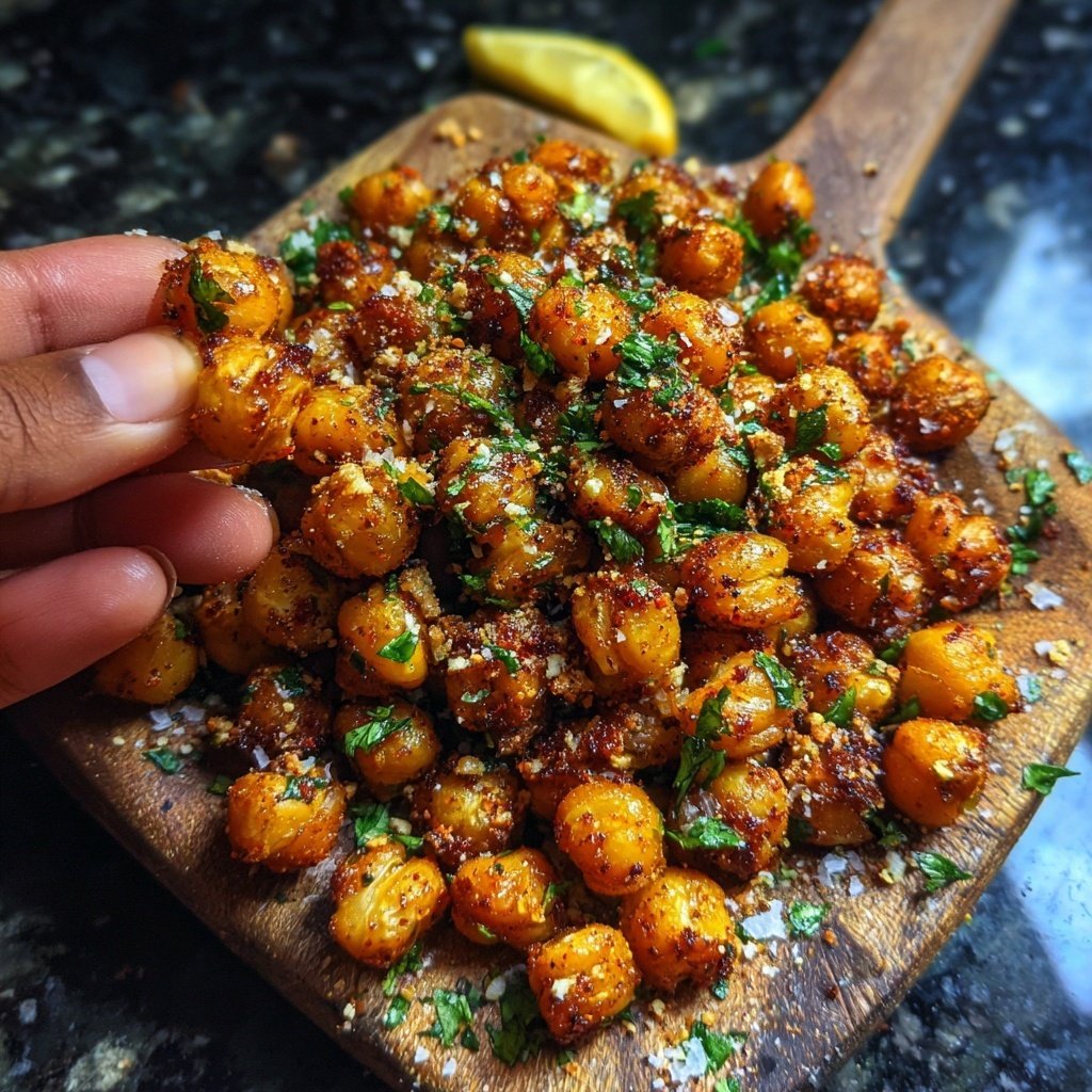 Garlic Roasted Chickpeas