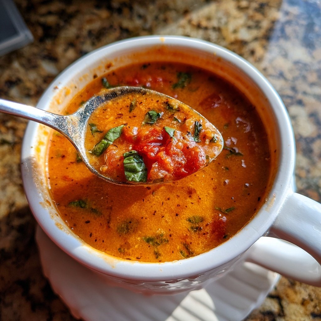 Healthy Crockpot Tomato Basil White Bean Soup