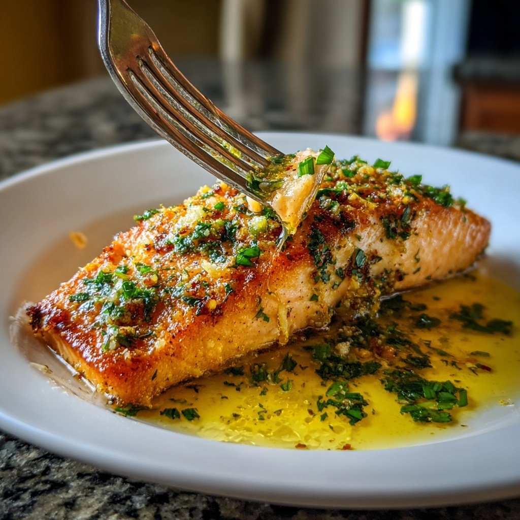 Air Fryer Salmon With Garlic Butter