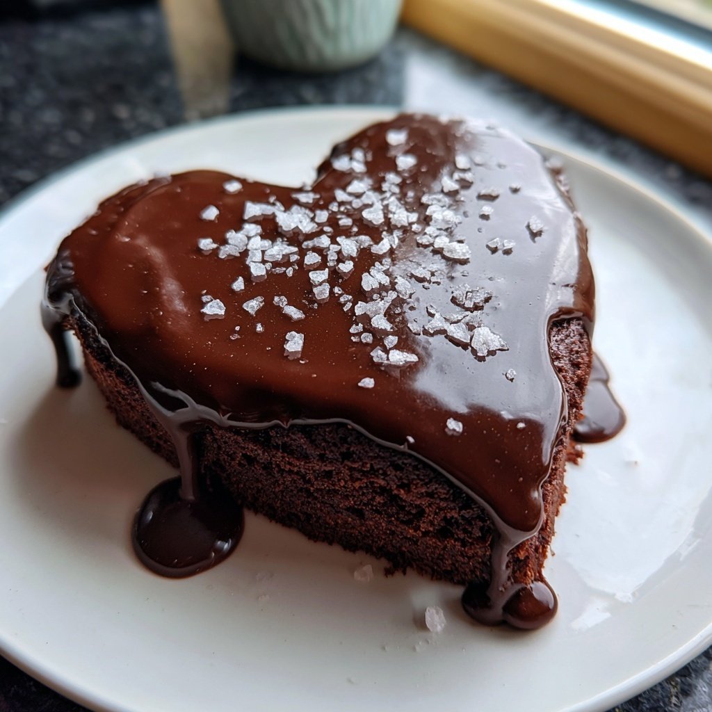 Heart-Shaped Chocolate Cake