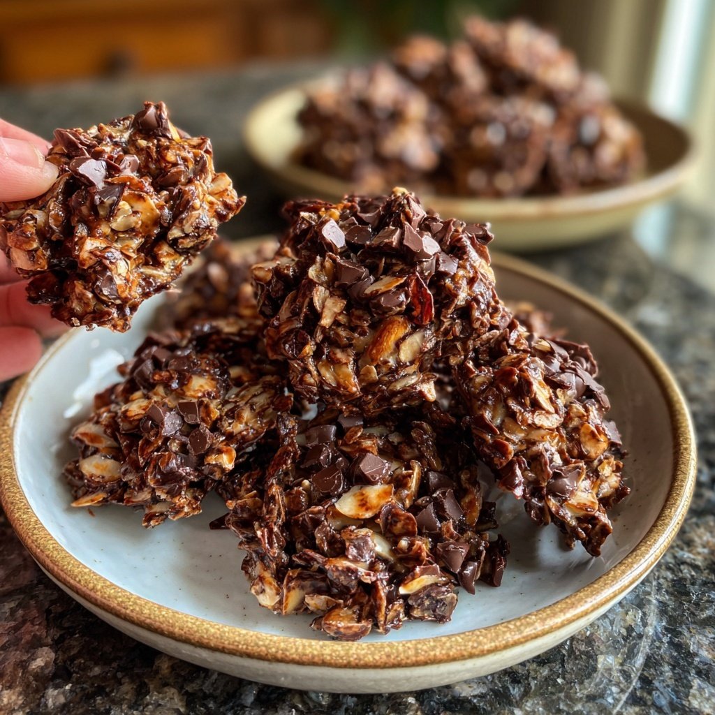 Chocolate Almond Coconut Snack Clusters