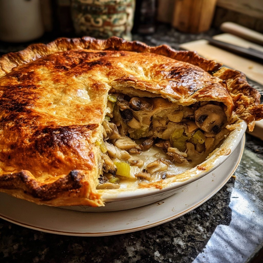 Sunday Mushroom and Leek Pie