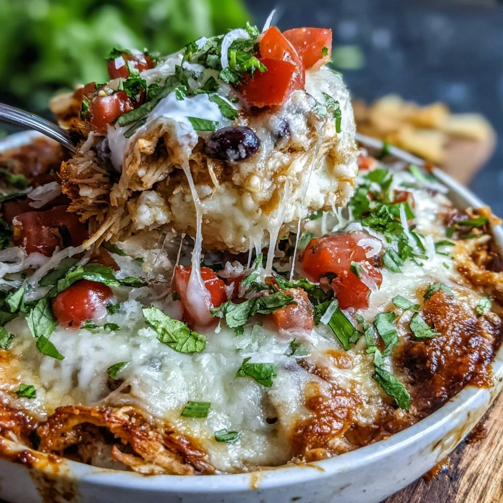 Shredded Chicken Mexican Casserole