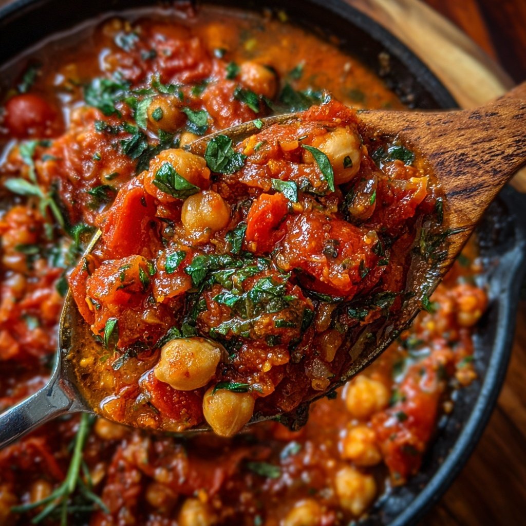 Healthy Dinner Tomato Chickpea Stew