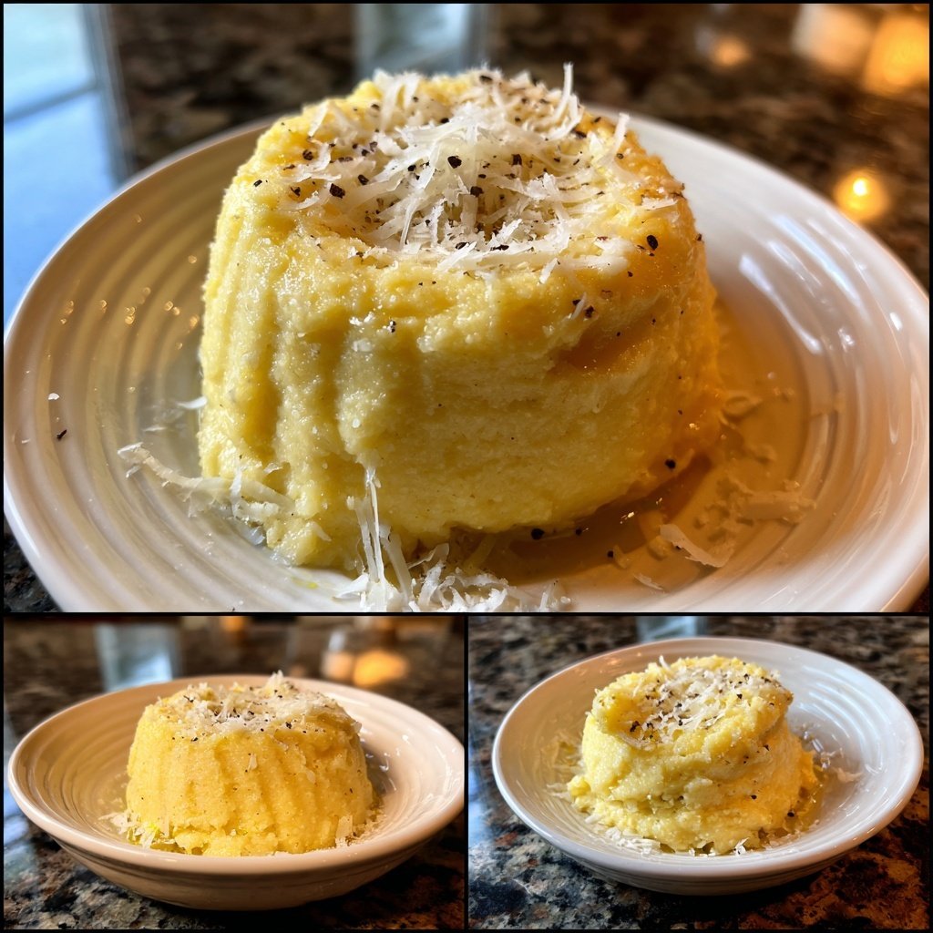Romantic Creamy Polenta with Parmesan