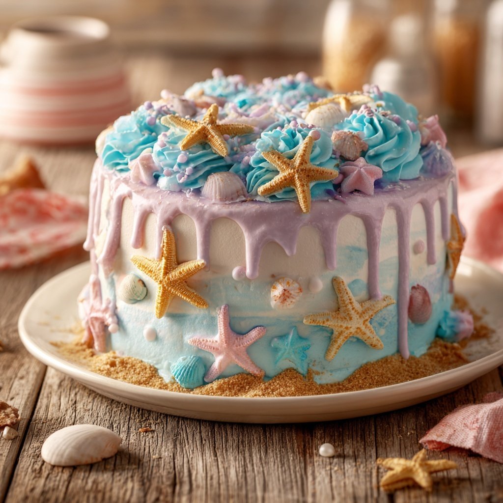 Simple Pisces Birthday Cake